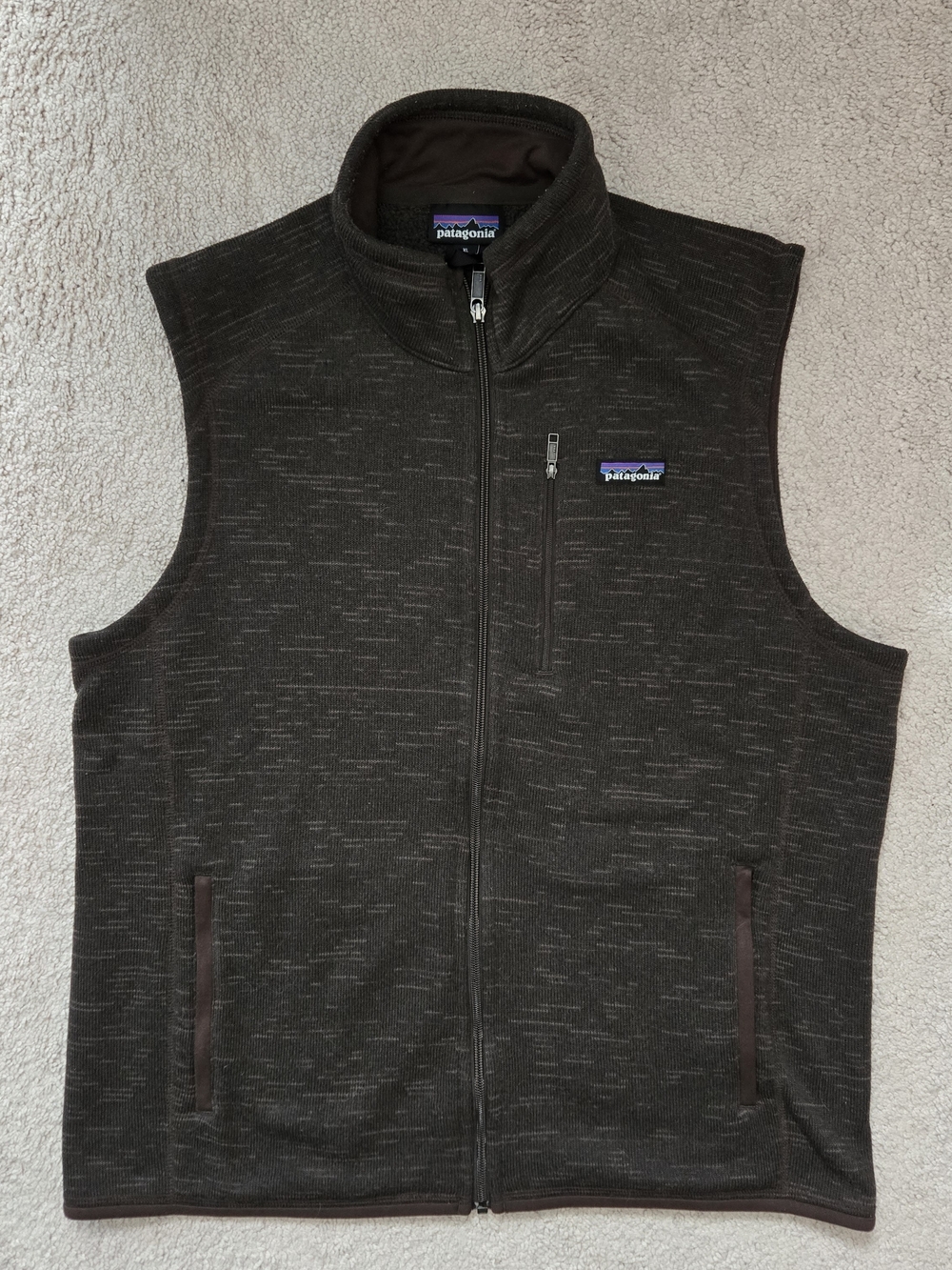 Patagonia Better Sweater Vest Men's XL Brown Fleece Full Zip Outdoor Hiking